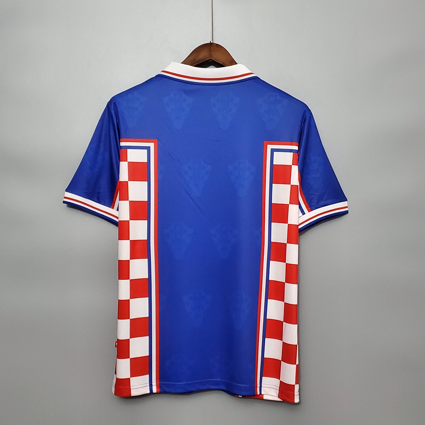 Camisa Retrô Seleção Croácia Copa 98 Away - Masculina - Modelo Torcedor - Azul