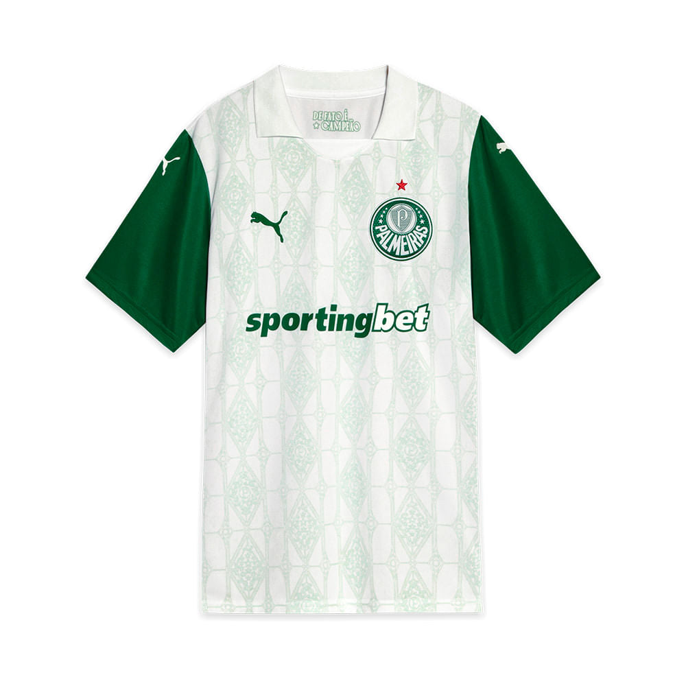 Camisa Palmeiras Away 2025/26 - versão Torcedor - Masculina - Branca