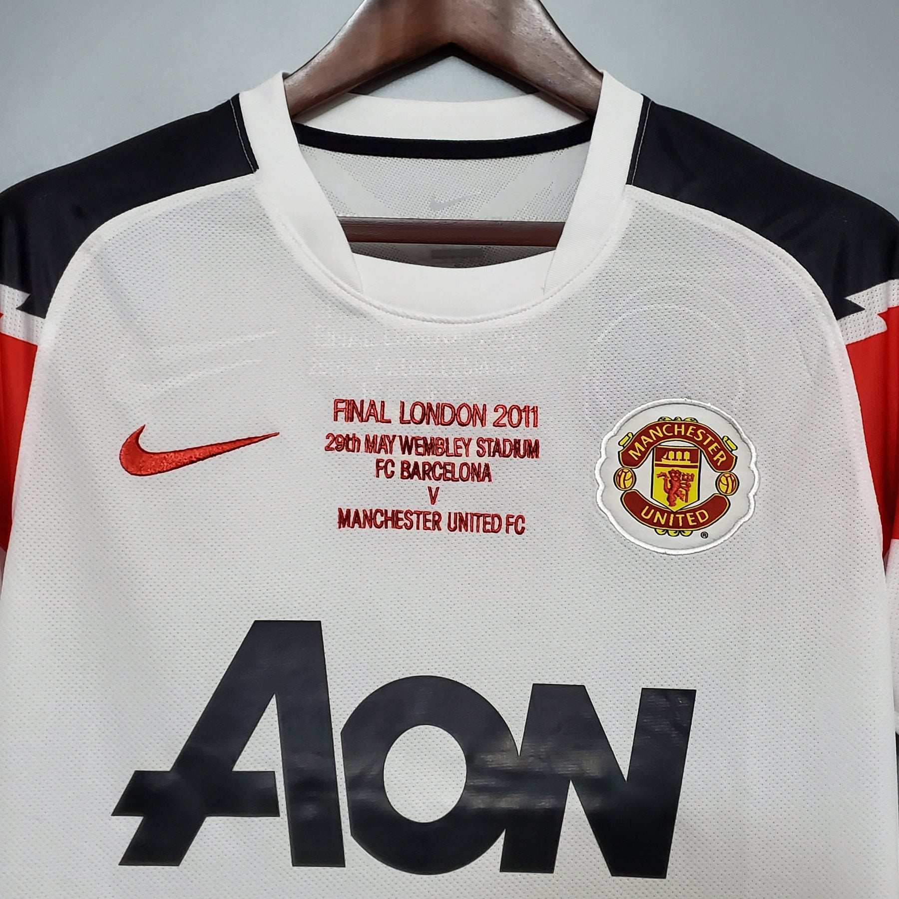 Camisa Manchester United Away Branca 2010/11 Masculina - Retrô