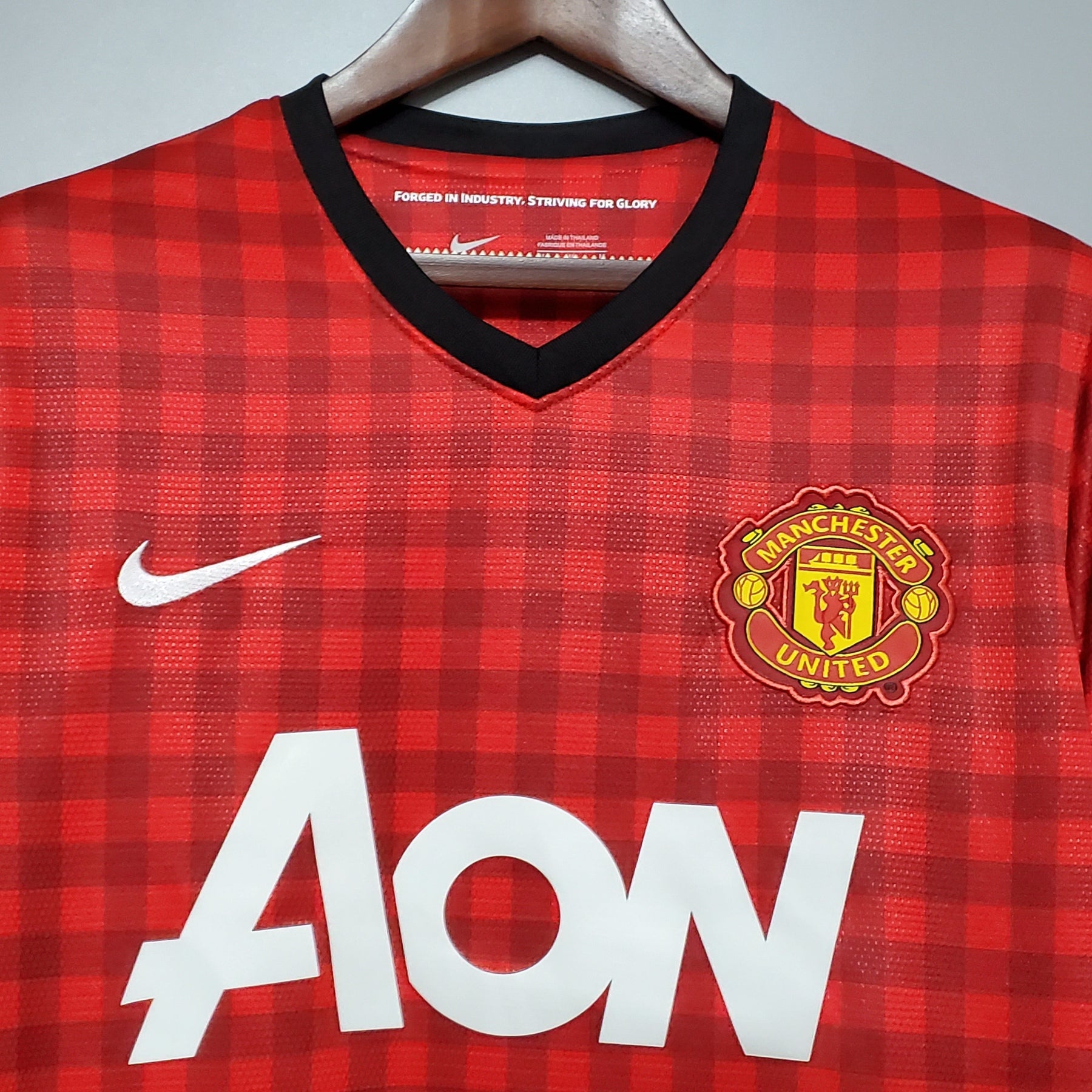 Camisa Manchester United Home Retrô 12/13 - Vermelho