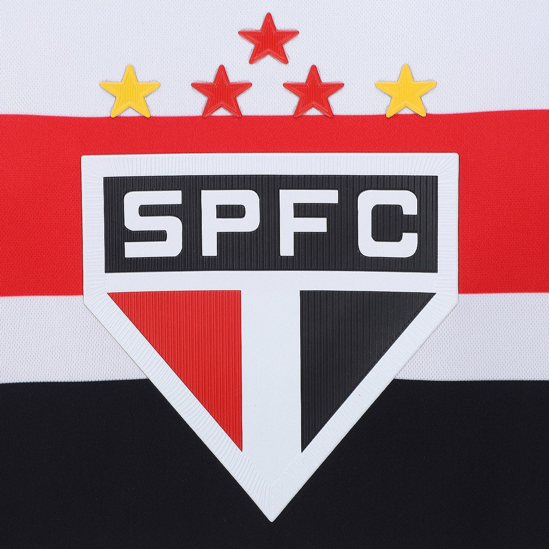 Camisa São Paulo I 24/25 s/n° Torcedor New Balance Masculina - Branco+Vermelho