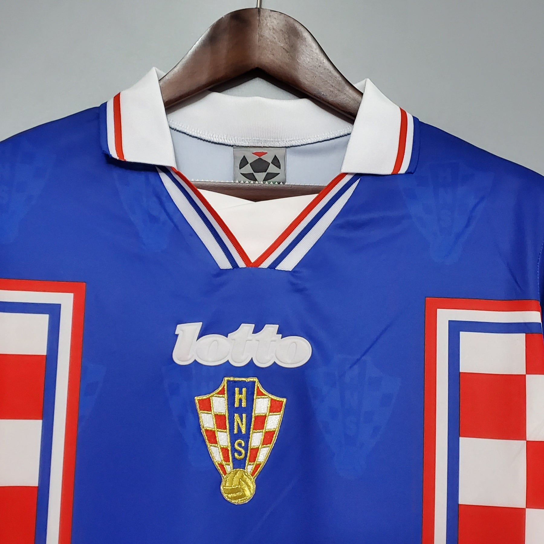 Camisa Retrô Seleção Croácia Copa 98 Away - Masculina - Modelo Torcedor - Azul