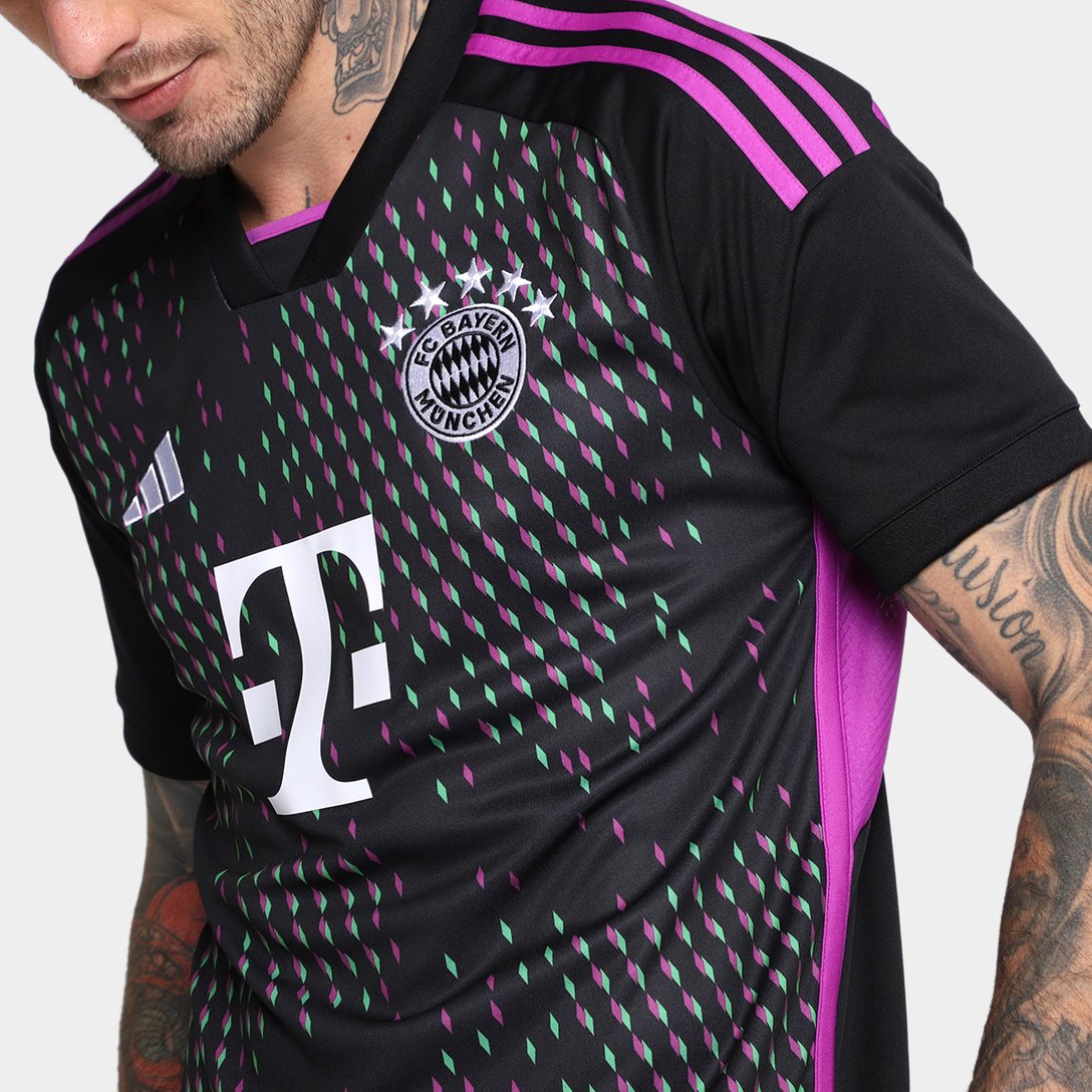 Camisa Bayern de Munique Away 23/24 s/n° Torcedor Adidas Masculina - Preto