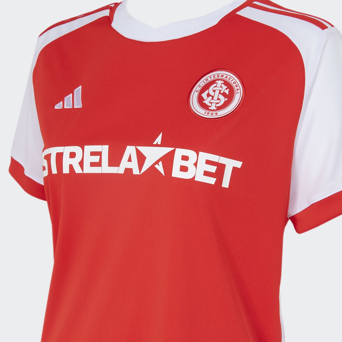 Camisa Internacional I 24/25 s/n° Torcedor Adidas Feminina - Vermelho+Branco
