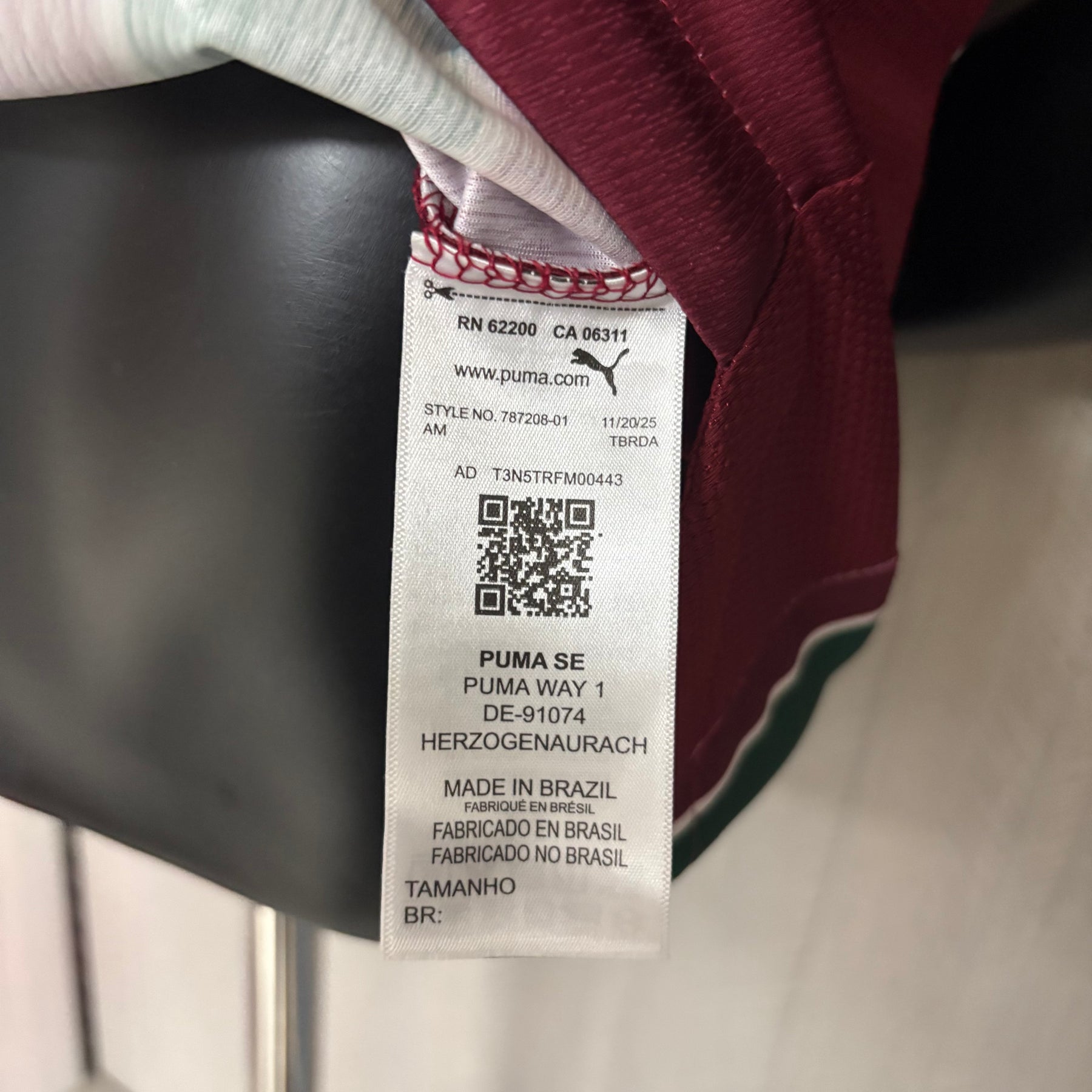 Camisa Fluminense I 26/27 s/n Jogador Puma Masculina - Vinho