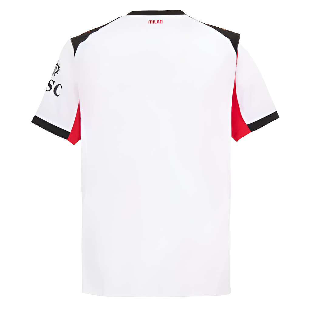 Camisa Milan II 25/26 - Torcedor Puma Masculina - Branca com Detalhes em Vermelho e Preto