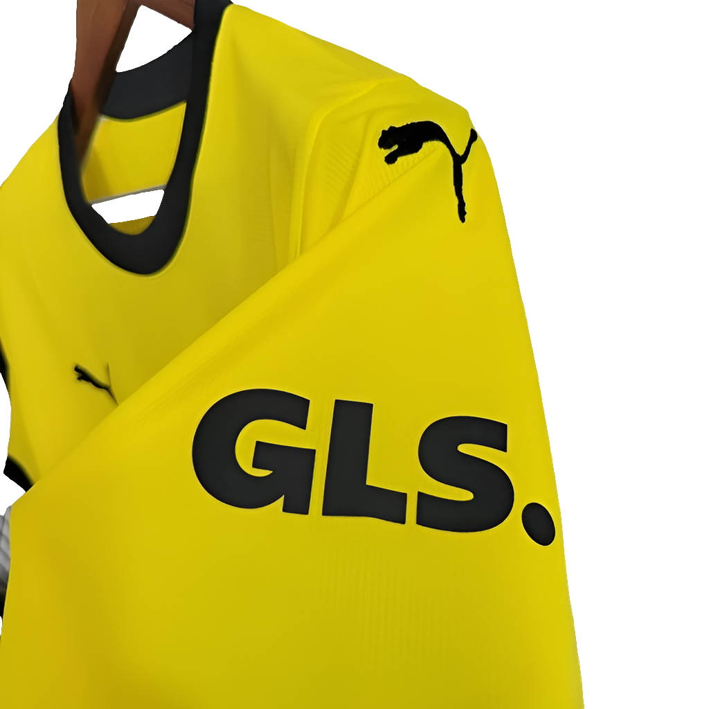 Camisa Borussia Dortmund Home 23/24 s/nº Torcedor Puma Masculina - Amarelo+Preto