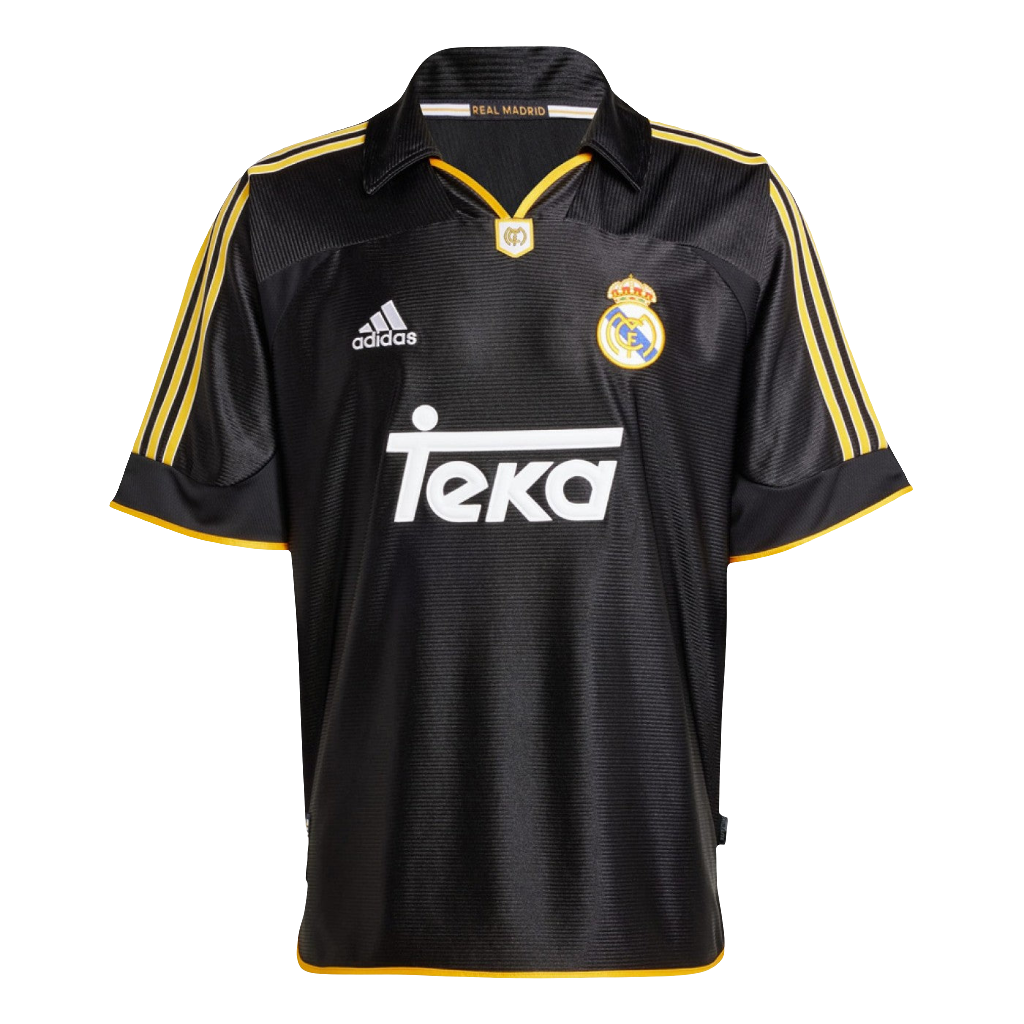 Camisa Retrô Real Madrid 2000/01 Preta - Versão Torcedor - Masculina