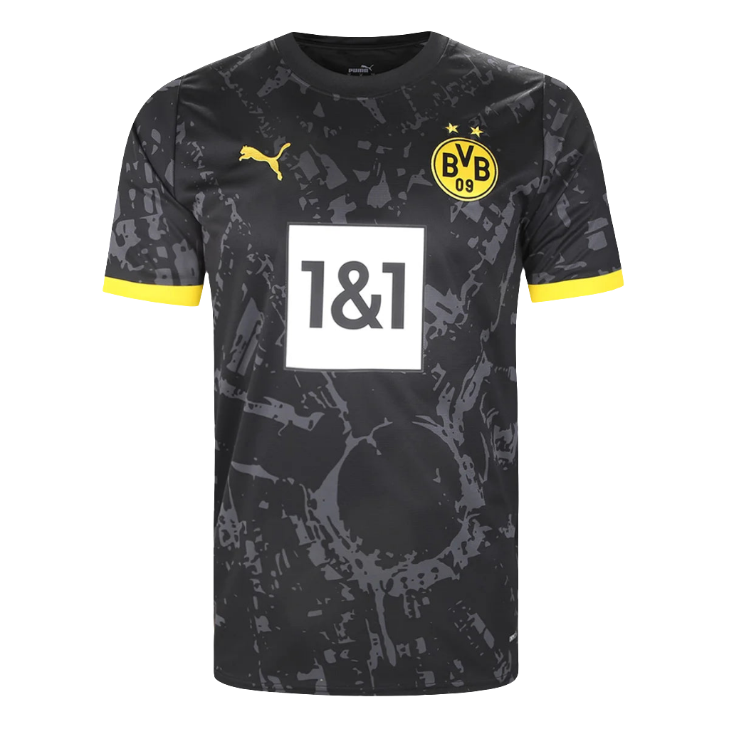 Camisa Borussia Dortmund Away 23/24 s/nº Torcedor Puma Masculina - Preto+Amarelo