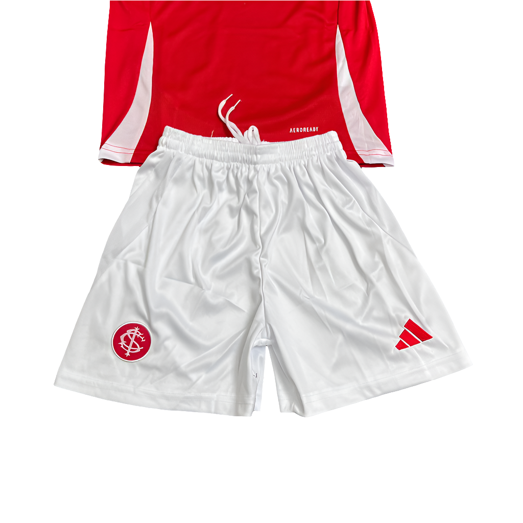 Kit Internacional Infantil 25/26 Adidas - Vermelho+Branco