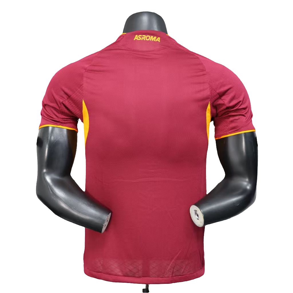 Camisa Adidas Roma I 25/26 s/n° Jogador Masculina - Bordô e Amarela