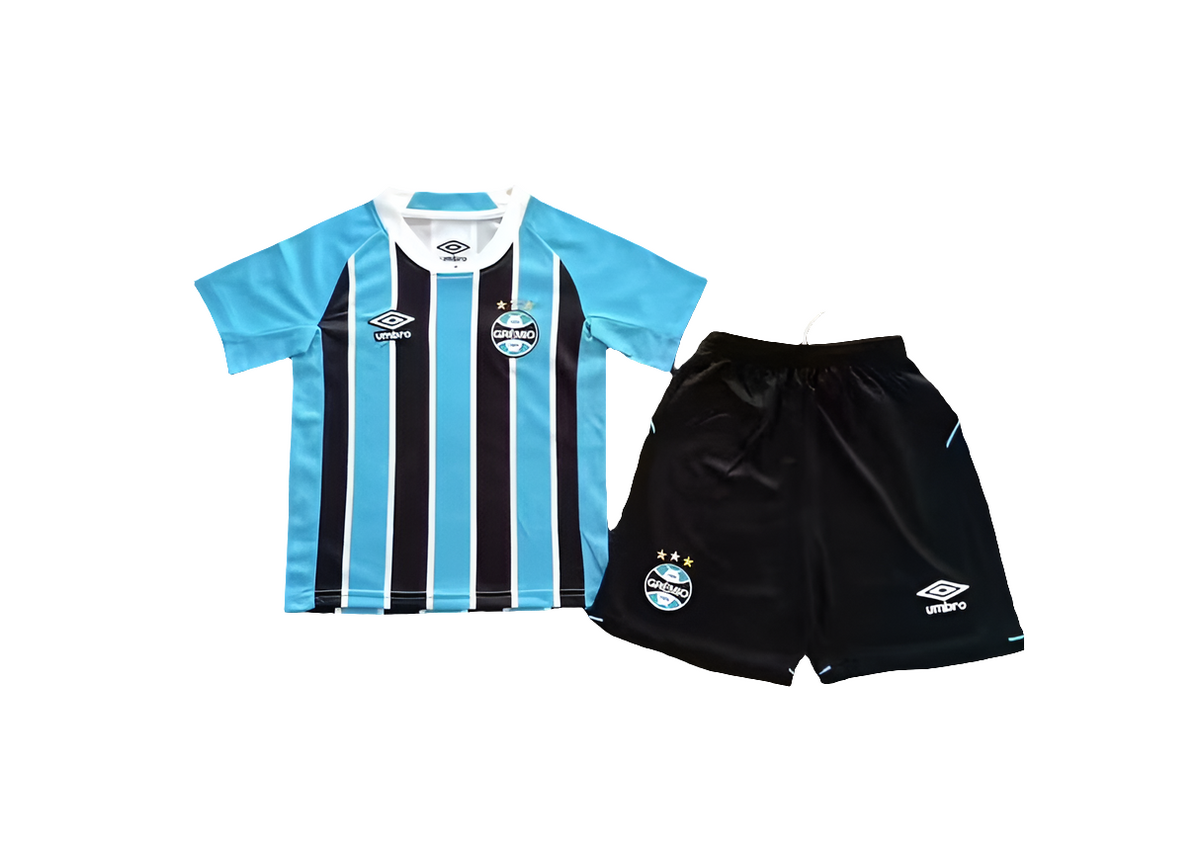 Kit Infantil Grêmio l 25/26 S/N Torcedor Umbro - Azul+Preto