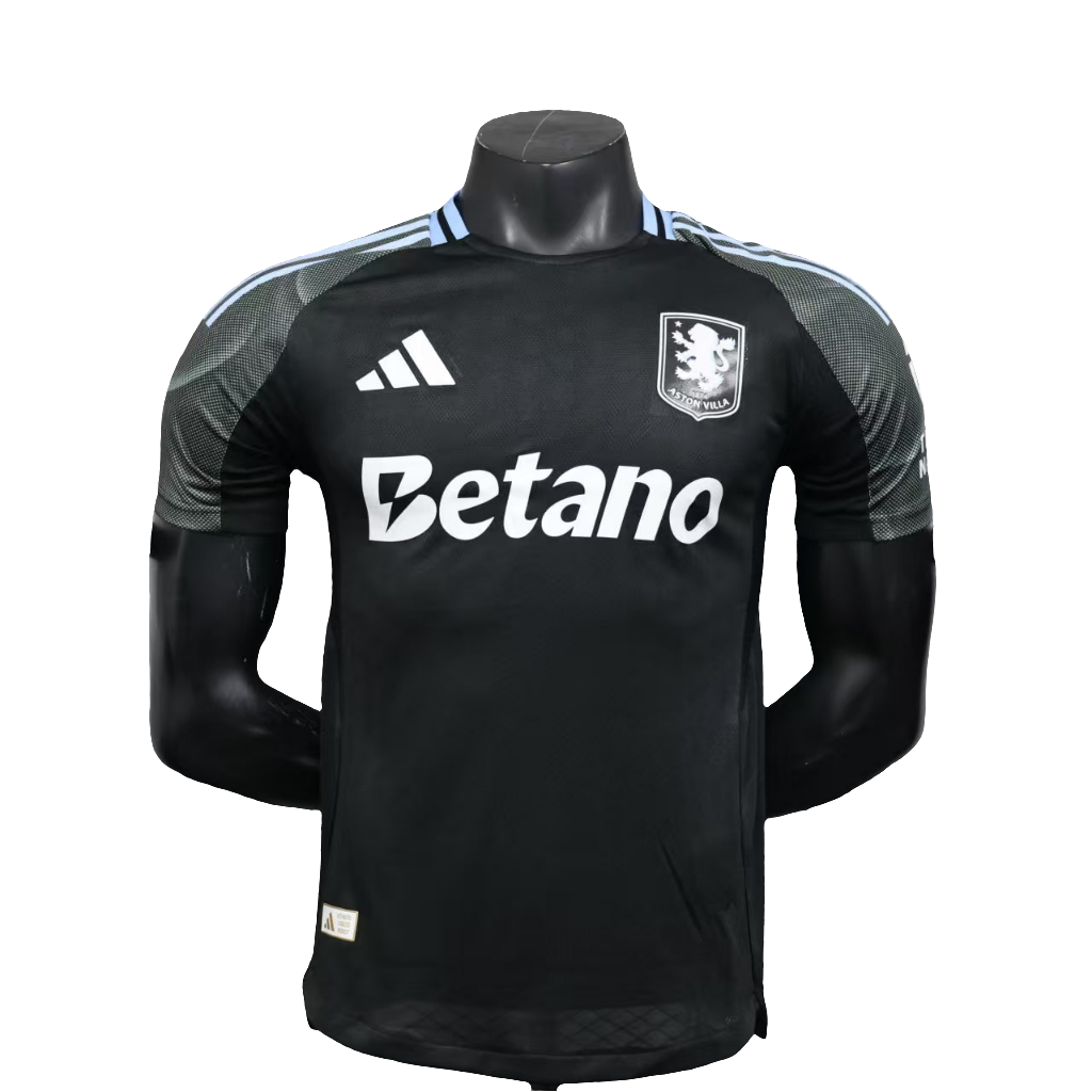 Camisa Aston Villa 2025/26 s/n Jogador Masculina - Preta
