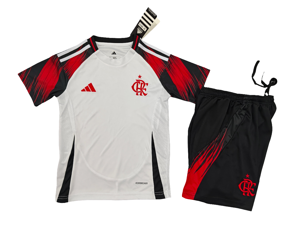 Kit Flamengo Infantil II 25/26 s/n Torcedor Adidas - Branco