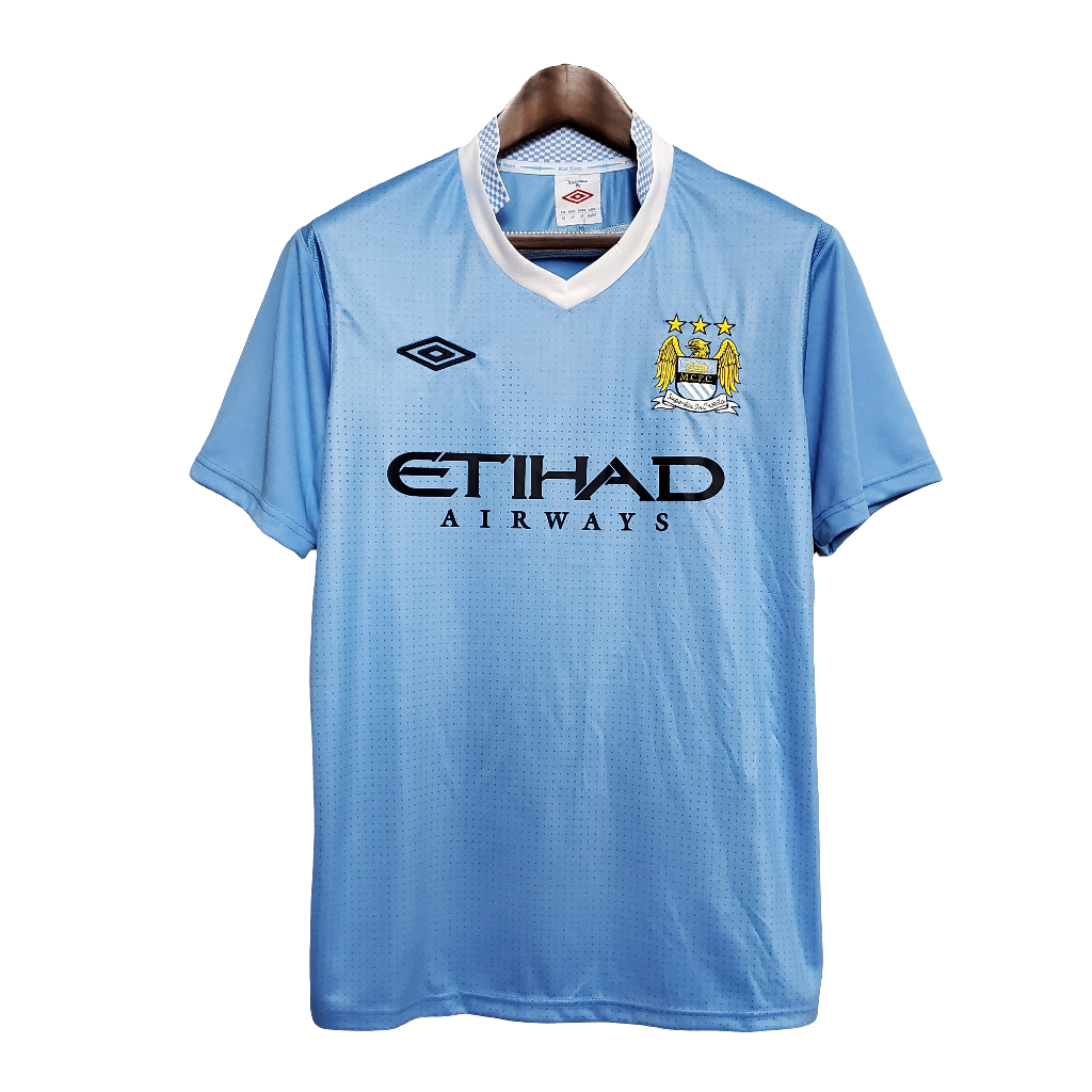 Camisa Manchester City I 11/12 - Masculino Retrô - Azul