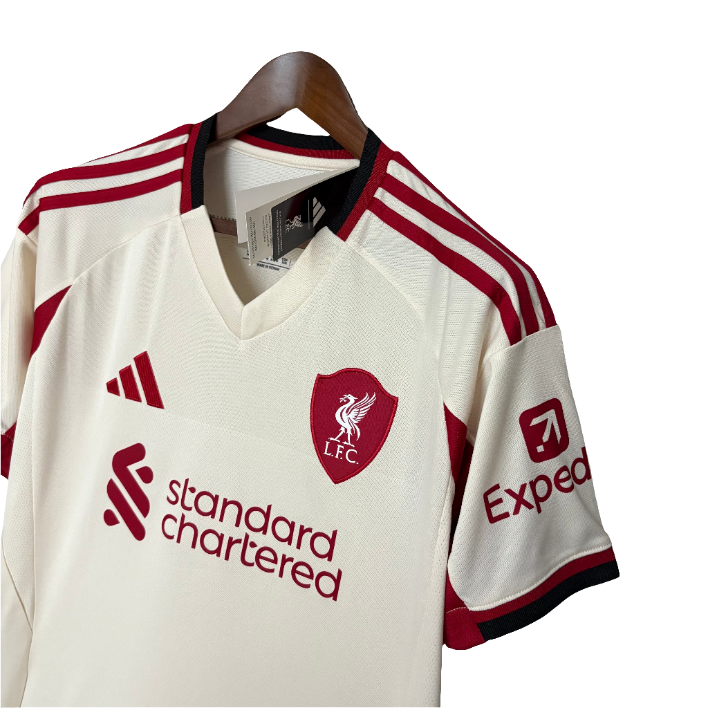 Camisa II Liverpool FC 25/26 Adidas Torcedor Masculina - Branca
