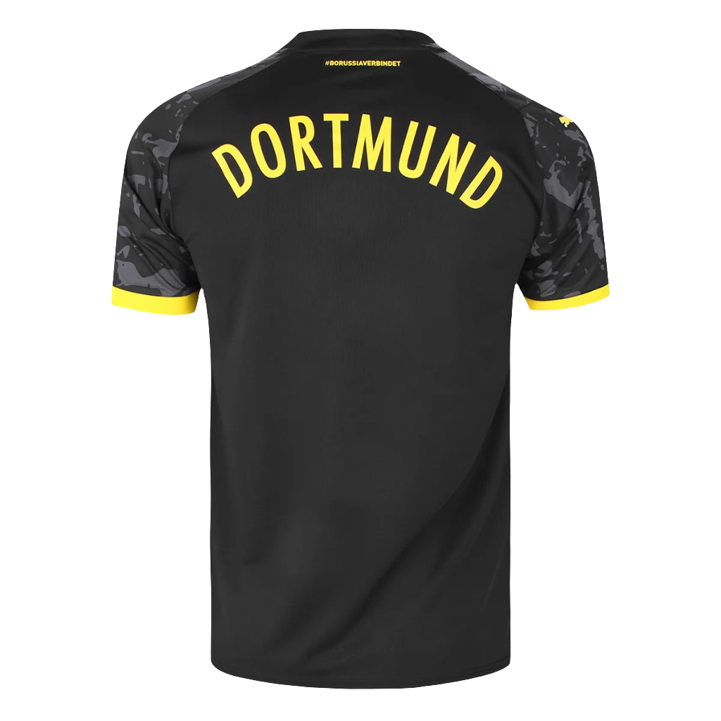 Camisa Borussia Dortmund Away 23/24 s/nº Torcedor Puma Masculina - Preto+Amarelo
