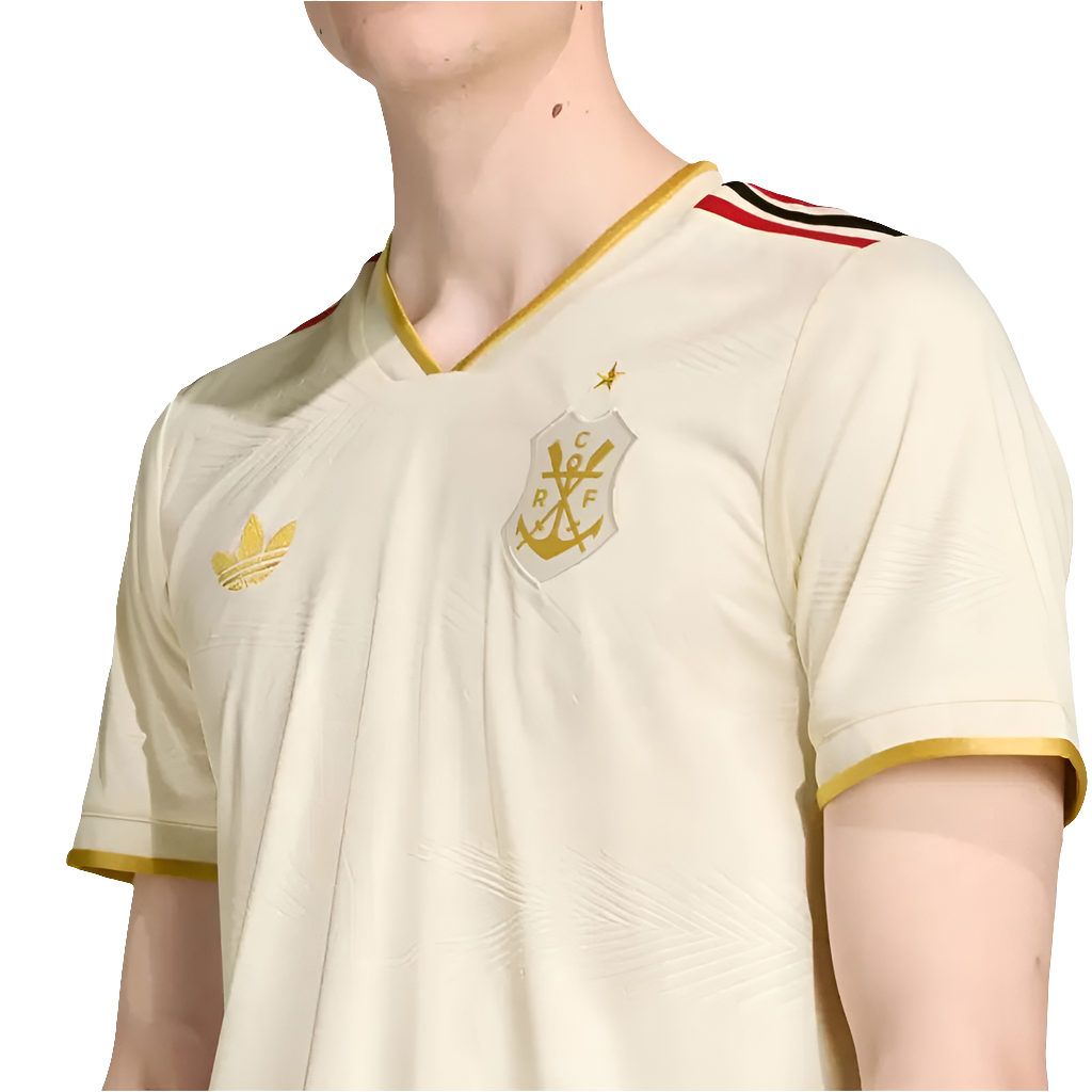 Camisa Flamengo Ill 25/26 s/n° Torcedor Adidas Masculina - Bege Claro