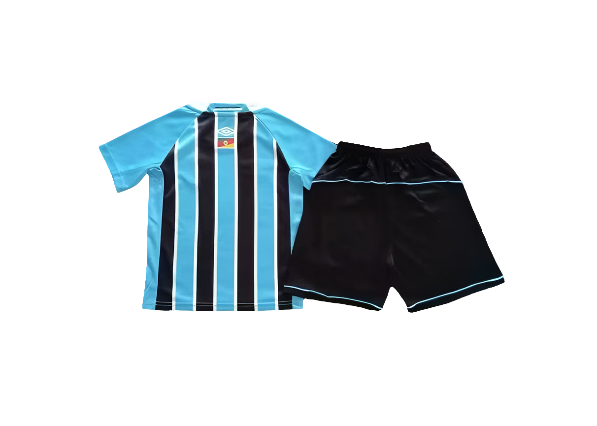 Kit Infantil Grêmio l 25/26 S/N Torcedor Umbro - Azul+Preto