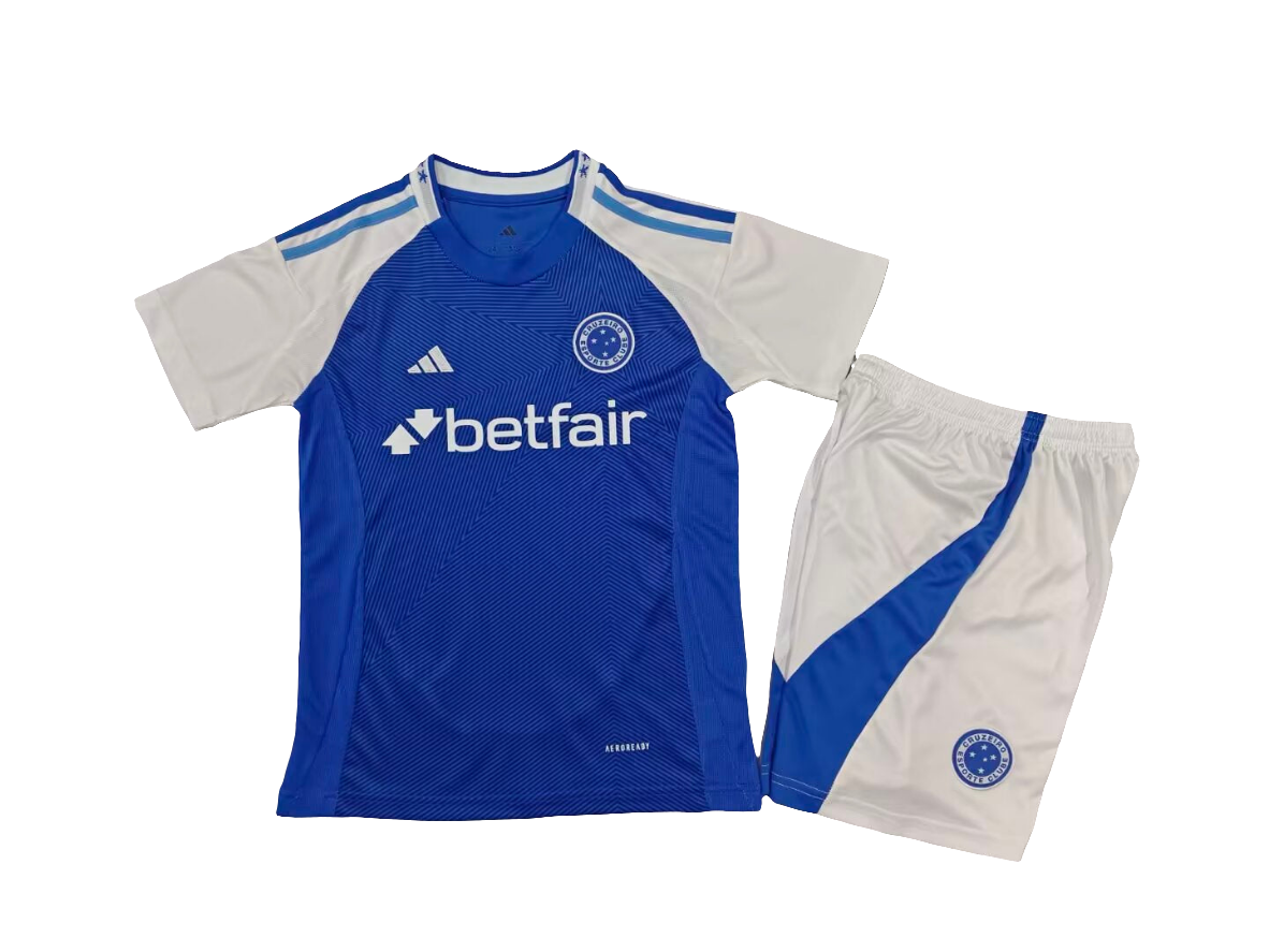 Kit Cruzeiro Infantil 25/26 Adidas - Azul+Branco