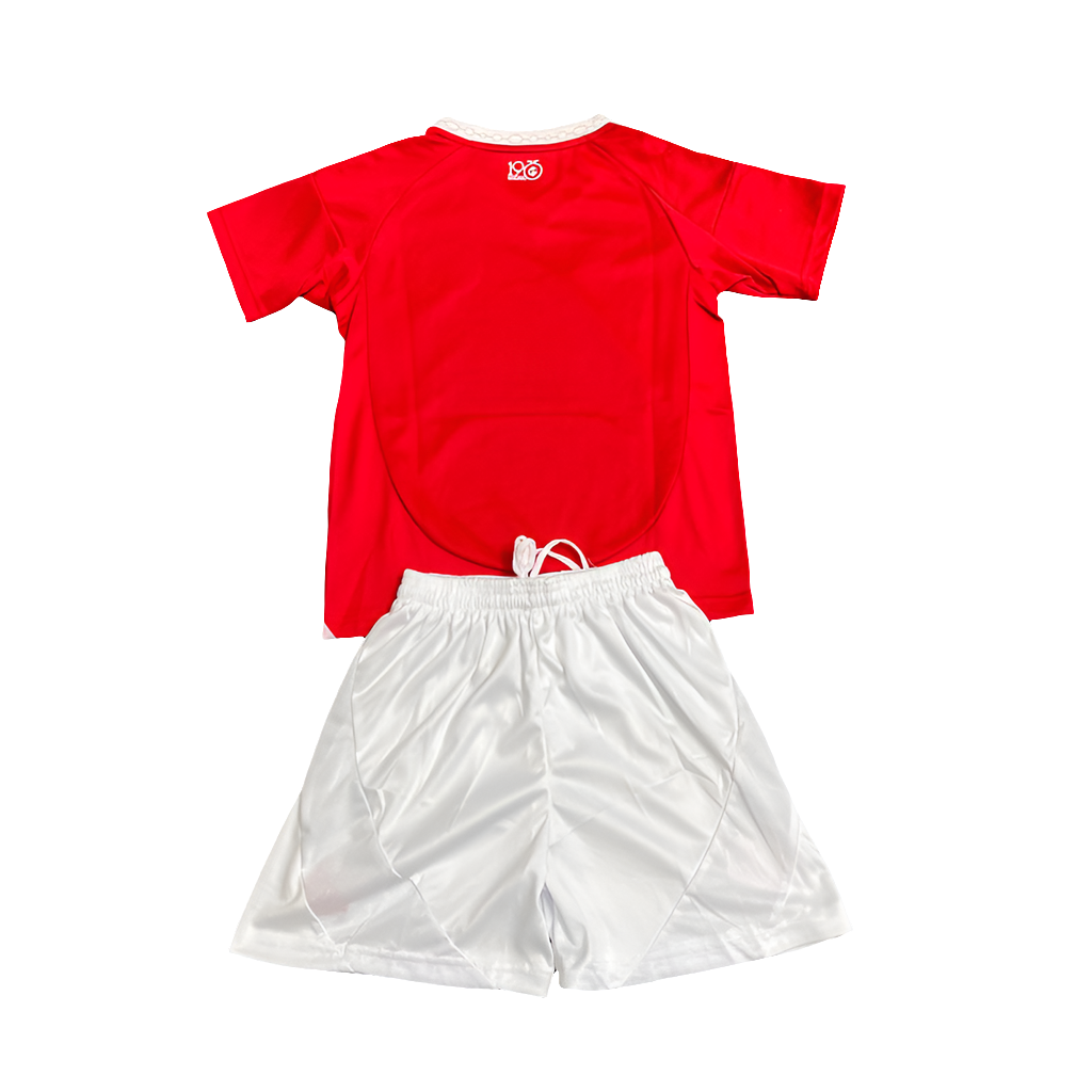 Kit Internacional Infantil 25/26 Adidas - Vermelho+Branco