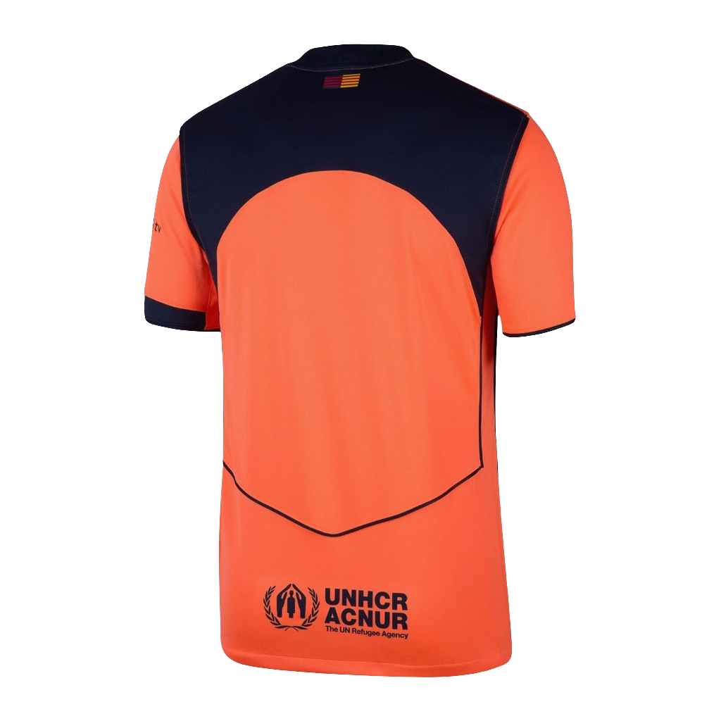 Camisa Barcelona III 25/26 Nike Masculina - Laranja/Marinho