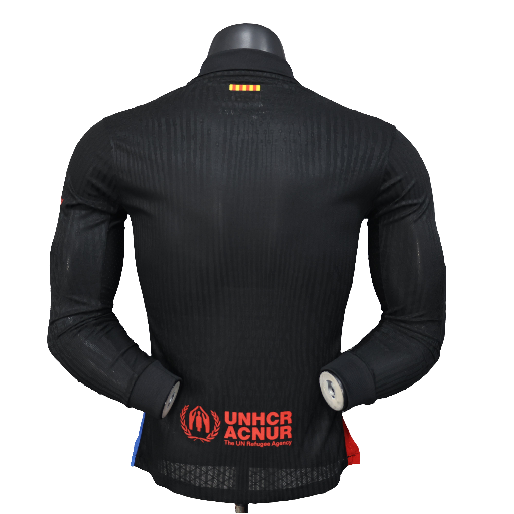 Camisa Barcelona ll Edição especial Travis Scott 24/25 Manga Longa - Masculina - Preta