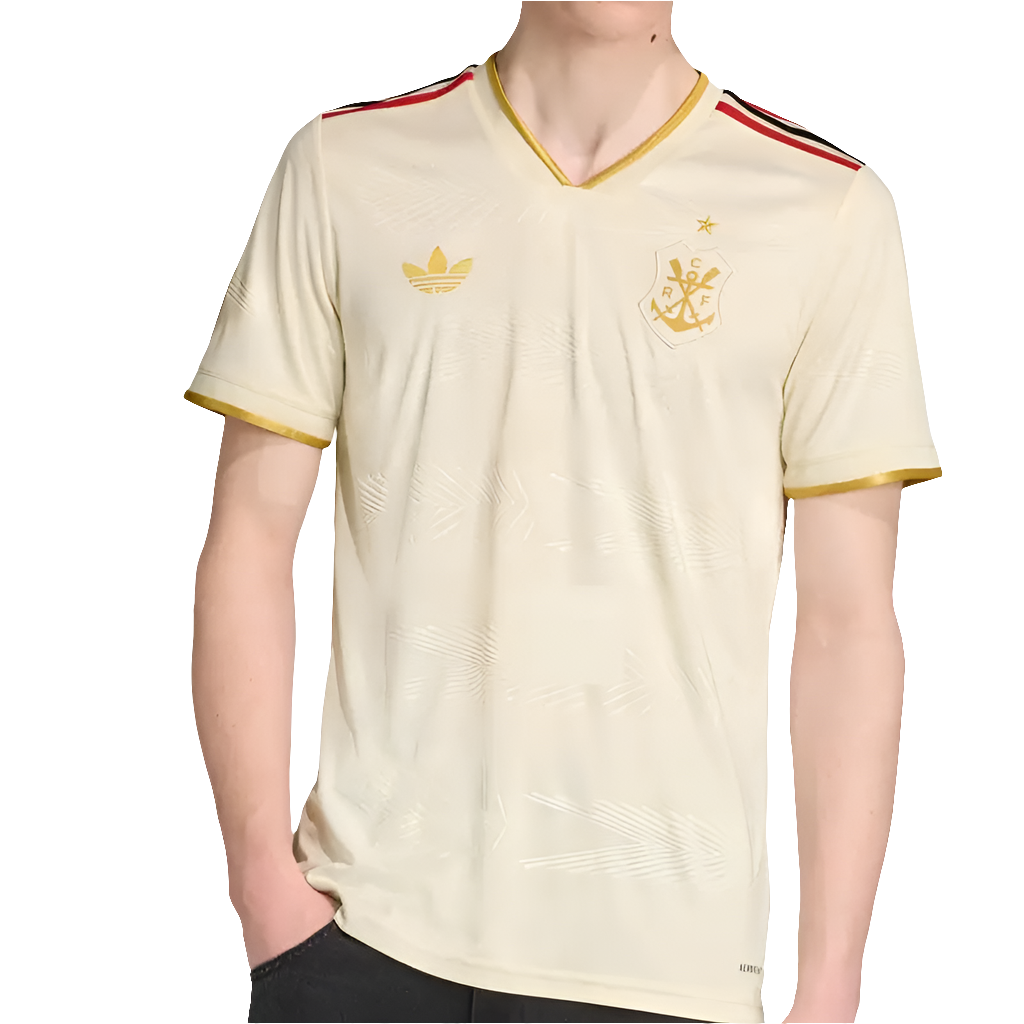 Camisa Flamengo Ill 25/26 s/n° Torcedor Adidas Masculina - Bege Claro