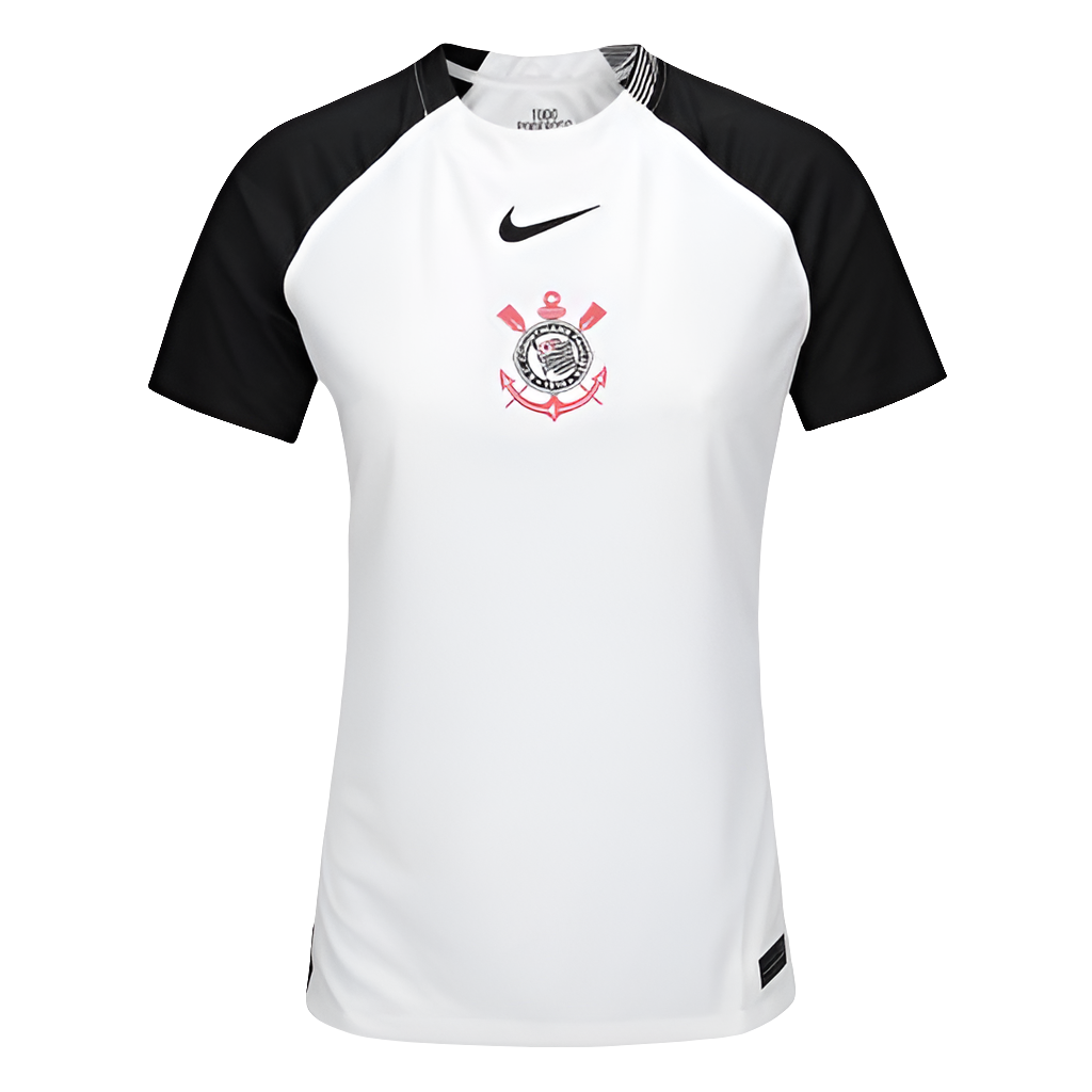 Camisa Corinthians I 25/26 s/n Nike Feminina - Branco+Preto