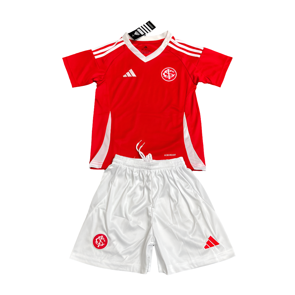 Kit Internacional Infantil 25/26 Adidas - Vermelho+Branco