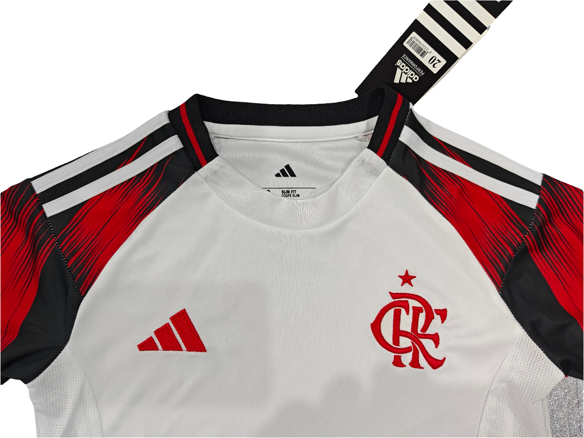 Kit Flamengo Infantil II 25/26 s/n Torcedor Adidas - Branco
