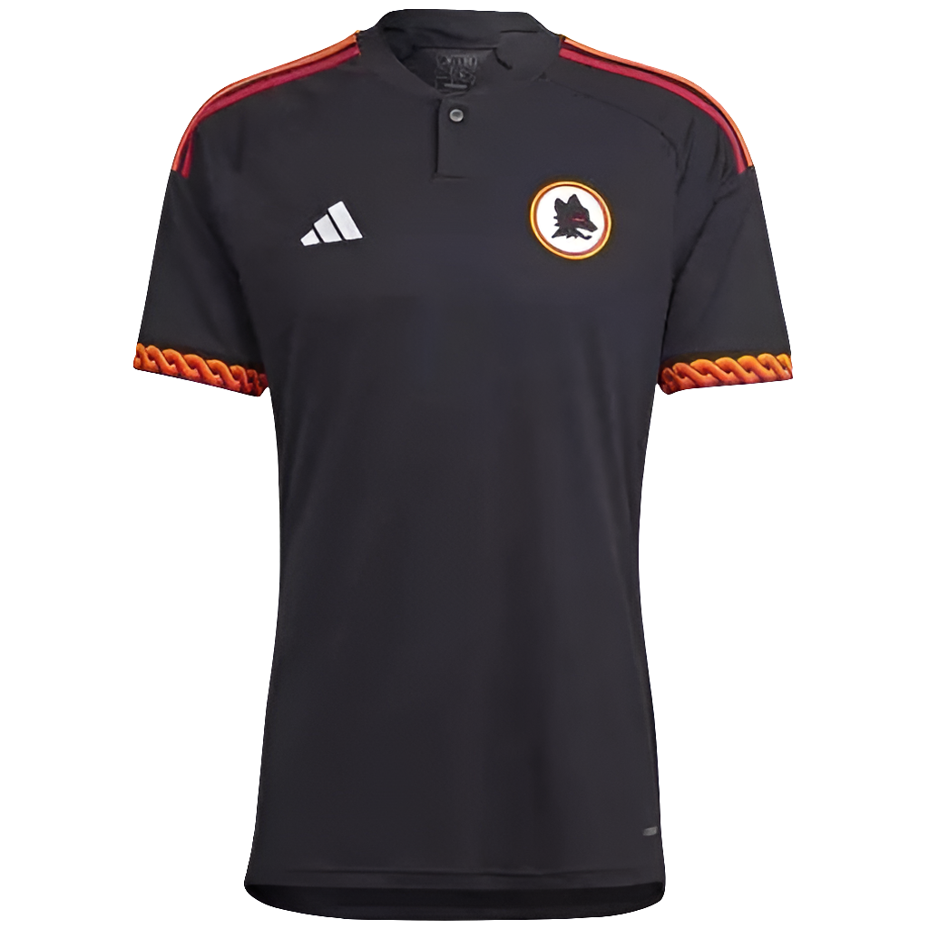 Camisa Roma Third 23/24 s/n° Torcedor Adidas Masculina - Preto