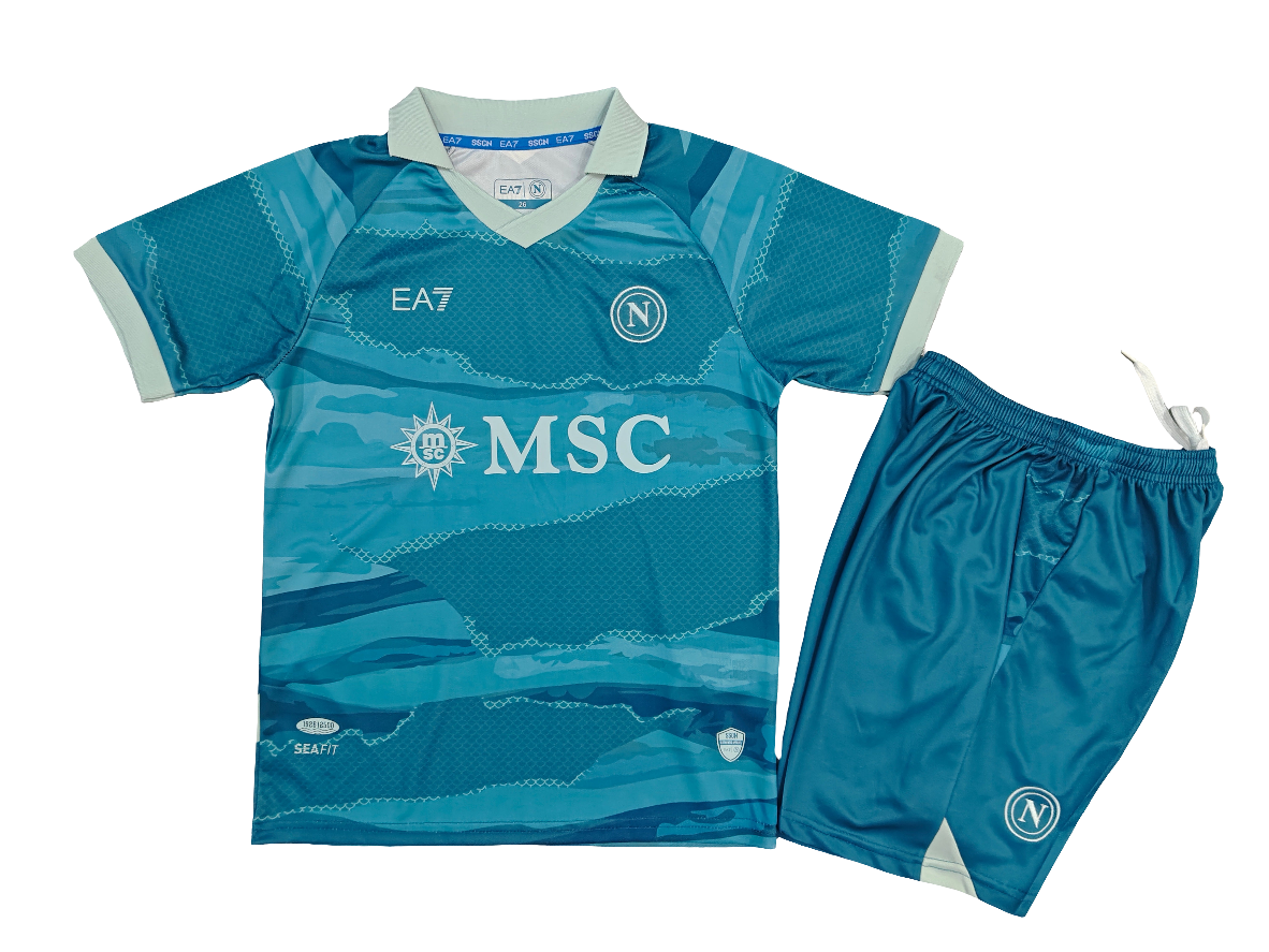 Kit Infantil Napoli 2025/26 - Torcedor - Azul