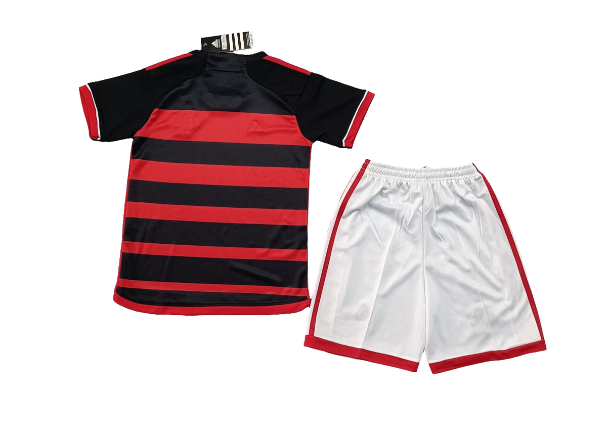 Kit Infantil Flamengo I 24/25 s/n° Torcedor Adidas - Vermelho+Preto