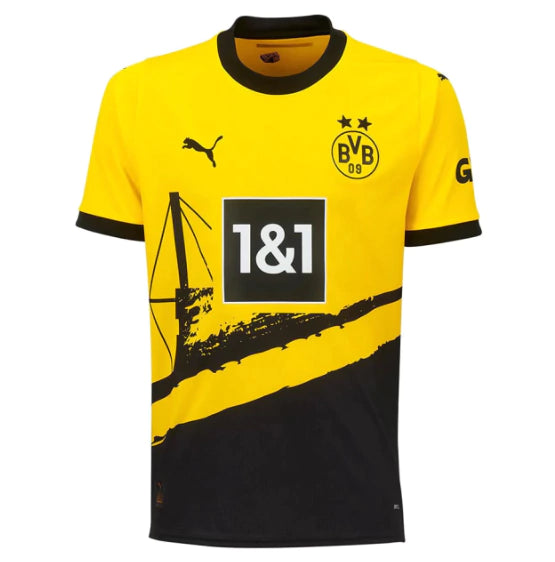Camisa Borussia Dortmund Home 23/24 s/nº Torcedor Puma Masculina - Amarelo+Preto