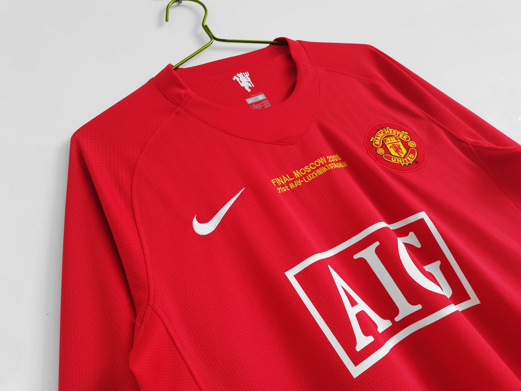 Camisa Manchester United 2007/08 Manga Longa - Versão Retrô Masculina - Vermelha