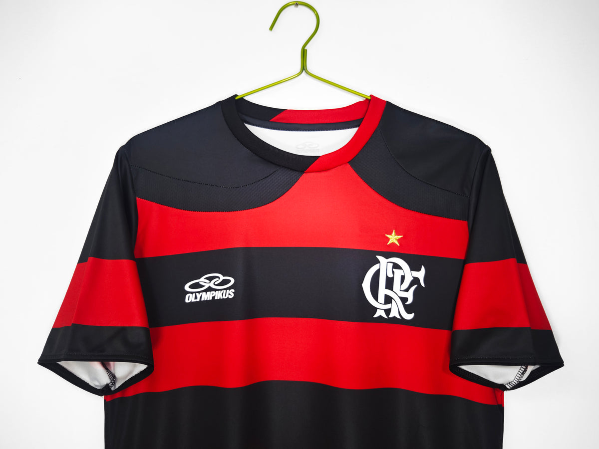 Camisa Flamengo 2009/10 Home - Versão Retrô Masculina - Vermelho e Preto