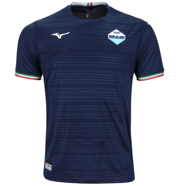 Camisa Lazio Away 23/24 Mizuno Masculina S/N° Torcedor Azul Marinho