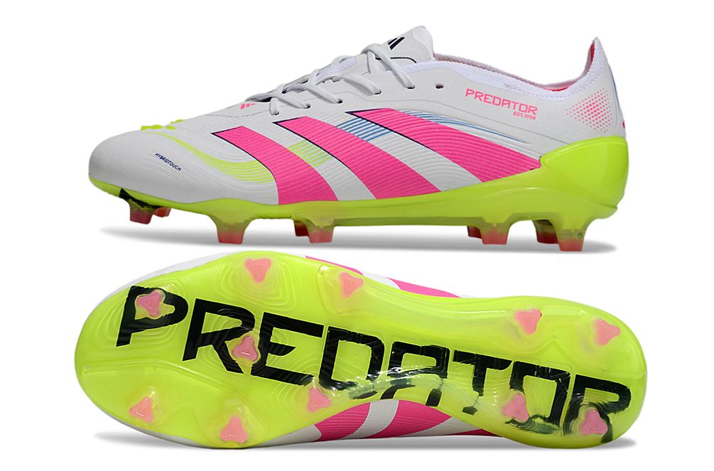 Chuteira Adidas Predator FT 30 Elite FG - Branco + Rosa
