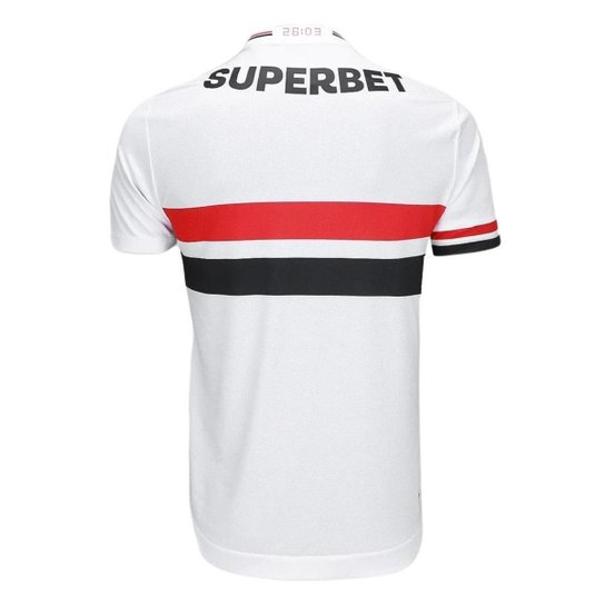 Camisa São Paulo 25/26 Home Torcedor New Balance Masculina - Branco+Vermelho