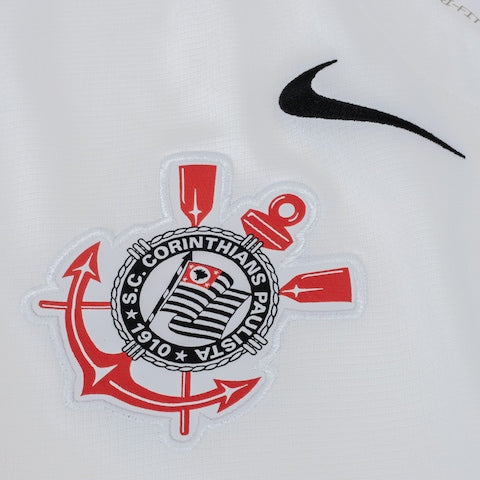 Camisa Corinthians I 25/26 s/n Torcedor Nike Masculina - Branco+Preto