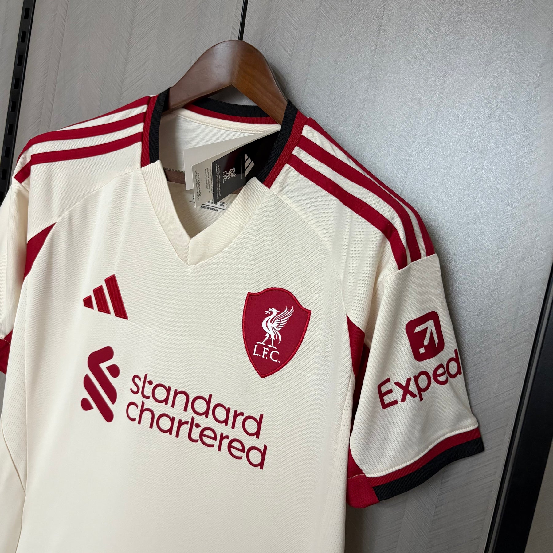 Camisa II Liverpool FC 25/26 Adidas Torcedor Masculina - Branca
