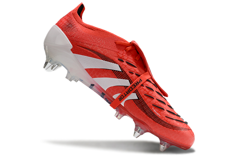 Chuteira Adidas Predator 25 Elite Tongue FG - Pure Victory - Trava Mista