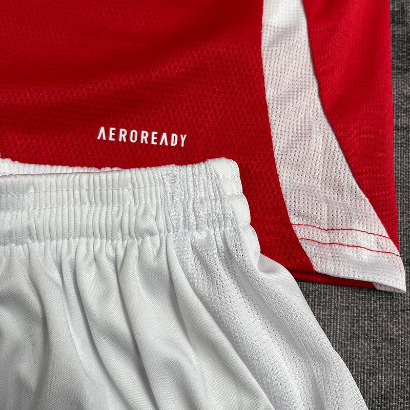 Kit Internacional Infantil 25/26 Adidas - Vermelho+Branco