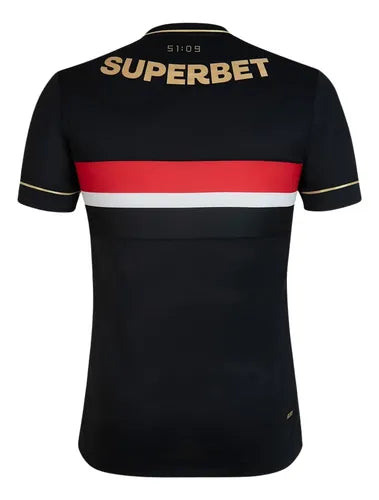 Camisa São Paulo III 25/26 s/n° Torcedor Comemorativa New Balance Masculina - Preto+Vermelho