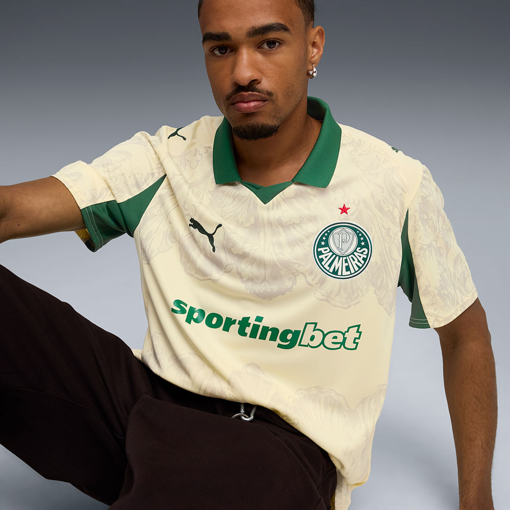 Camisa Palmeiras KidSuper Jogador Puma Masculina - Off White