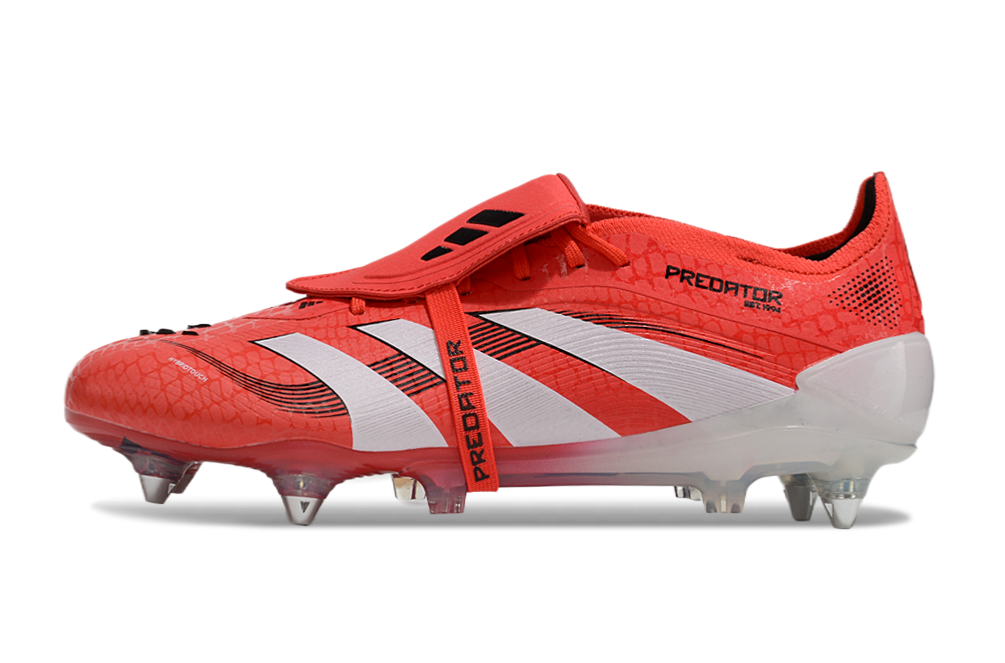 Chuteira Adidas Predator 25 Elite Tongue FG - Pure Victory - Trava Mista