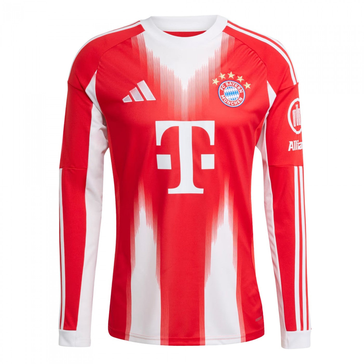 Camisa FC Bayern de Munique 25/26 Manga Longa - Versão Torcedor Masculino - Vermelha e Branco