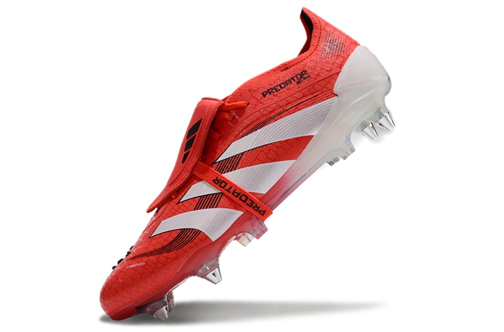 Chuteira Adidas Predator 25 Elite Tongue FG - Pure Victory - Trava Mista