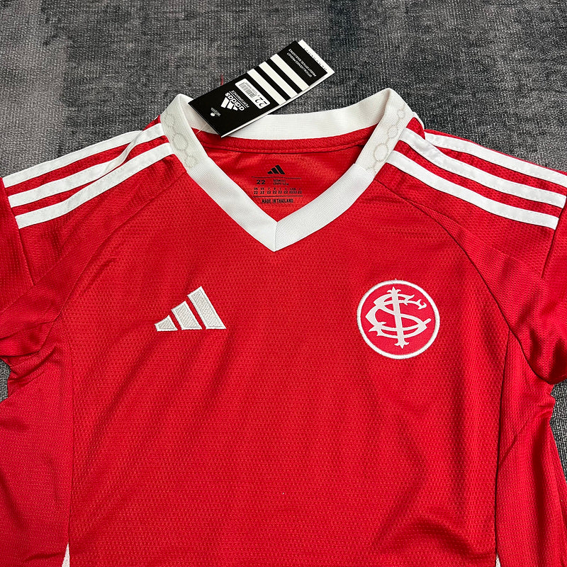 Kit Internacional Infantil 25/26 Adidas - Vermelho+Branco